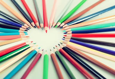 Artists from ages 2-99 color symbolic care-greetings, depicting gratitude, caring, love, good luck, peace, strength, good health, endurance, renewal & joy.